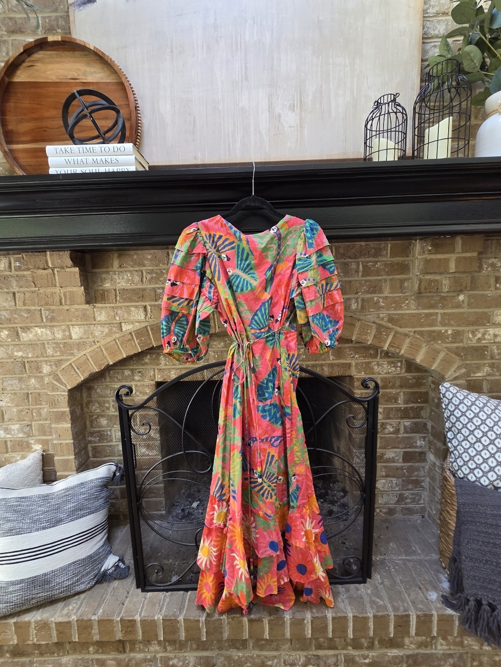 FARM Rio Macaw Ruffled Wrap Dress - Picture 5 of 7